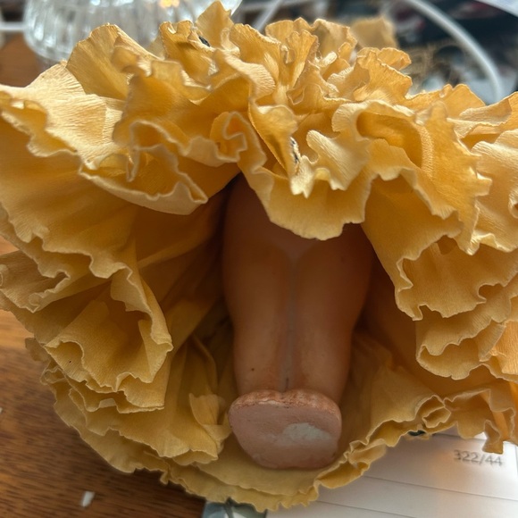 Beautiful Antique Bisque Frozen Charlotte Doll with original crepe dress - Picture 4 of 5